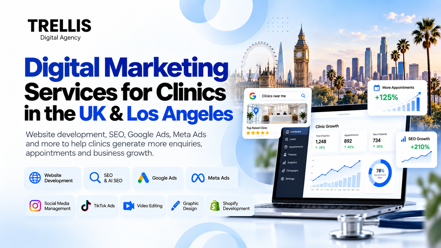 Digital Marketing Services for Clinics in UK & Los Angeles